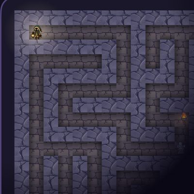 The Deep Dungeon world in Foglet, mostly hidden in fog