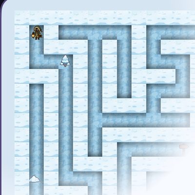 The Snowfield world in Foglet, mostly hidden in fog