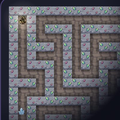 The Crystal Vault world in Foglet, mostly hidden in fog